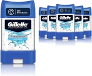 Gillette Antiperspirant Deodorant Gel For Men, 420 ml (70 ml x 6), 48-Hour Invi