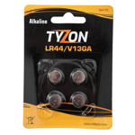 Batteri LR44/V13GA Alkaline 4-pack TyZon