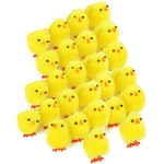 MUQU® 16 x Small Cute Fluffy Yellow Chenille Easter Chicks - Party Favours Kids Easter Egg Hunt Bonnet Craft Decoration, 4cm