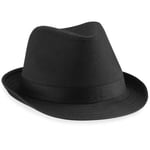 Falk & Ross Fedora hatt (L/XL,White/black)