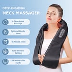 Electric Shiatsu Back Neck Shoulder Massager with Heat Kneading Body Car Home