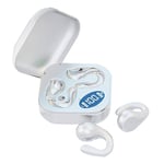 (White)BROLEO Clip On Earphones Stable Open Ear Power Display HiFi Sound Ear