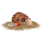 Relaxdays Maison de Hamster en Bois, avec Fond, Maison de Rongeur, Souris, Accessoire de Cage de Hamster, 17x25x15 cm