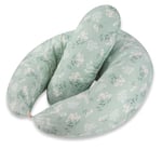 Chilling Home Coussin d'allaitement 2 en 1 - Taille XXL - Coussin de grossesse - Coussin de positionnement latéral pour bébé - Avec coussin intérieur et housse de coussin d'allaitement en coton - Vert