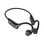 Open Ear Headphones Bone Conduction Headphones Titanium Wireless Bluetooth Headset IP55 Waterproof Sports Headset With Microphone And Charging Cable For Sports Driving Home Office