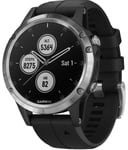 Garmin Watch Fenix 5 Plus Silver Black Band D