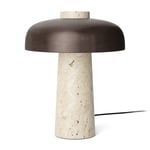 Audo Copenhagen Reverse bordlampe Travertin/Bronze/Messing