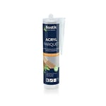 Bostik Joint Acryl Parquet et Sols Stratifié - Colle Mastic Acrylique - Compatible Tous Vernis - Sans Solvant - Couleur : Gris, Cartouche 300 ml