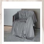 Faux Fur Silver Throw Luxury Super Soft Plain Bed Sofa Settee Throw Blanket