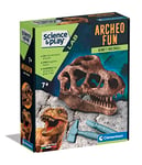 Clementoni 61376 Science & Play Lab-Giant Skull T Rex Kit-Educational and Scientific, Dinosaur Dig, Archaeological Excavation Toys, Gift for Kids Age 7, English Version-Made in Italy, Multicoloured