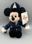 Disney Store Mickey Mouse Soft Toy Mini Bean Bag Plush 8” Policeman Retired New
