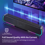 USB Computer Speakers RGB Bluetooth 5.0 Speaker Stereo Sound Bar For Desktop PC