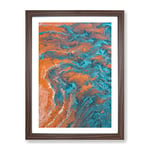 Invincible Abstract Framed Print for Living Room Bedroom Home Office Décor, Wall Art Picture Ready to Hang, Walnut A3 Frame (34 x 46 cm)