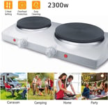 Hot Plate Electric Cooker Double Portable Table Top Kitchen Hob Stove 2300W