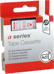 a-series etikettejp 12mm, röd på vit, Dymo 45015