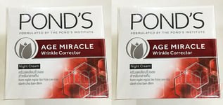 2 x Ponds Age Miracle Deep Action Night Cream Intelligent Pro-cell Complex 50g