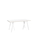 HAY - Loop Stand Table - White - 160 x 77,5 cm - Ruokapöytä - Leif Jørgensen - Valkoinen - Metalli/Puu