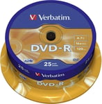Verbatim Dvd-r Discs Spindle Blank Disc 10 25 Pack