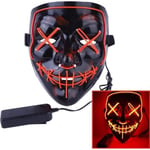Molyqiu® Halloween Mask LED Light Purge Mask för alla helgons dag Festival Grimase Jul Cosplay Halloween Kostym - Röd