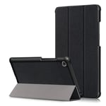 Lenovo Tab M7 tri-fold durable leather flip case - Black