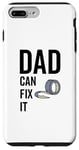 Coque pour iPhone 7 Plus/8 Plus Ruban adhésif amusant pour fête des pères avec inscription « Dad Can Fit It Handyman »