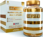 Marine Collagen Capsules 2000Mg, Hyaluronic Acid, Silica, Biotin, Vitamin A, E &