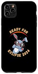 Coque pour iPhone 11 Pro Max Souvenir Eclipse solaire 2024 Lapin avec lunettes Eclipse