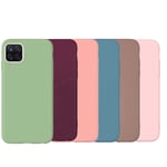 QC-EMART 6 Pack Cases for Samsung Galaxy A12 Silicone Phone Case Matte Finish Soft TPU Ultra Slim Shockproof Protective Bumper Cover Sleeves Rainbow Pastel Colour Series