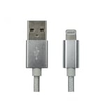 Cables Direct 2M White USB2.0 A to Lightning Braided Cable - MFI Certi
