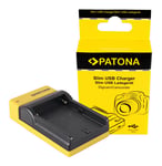 Patona Slim micro-USB Lader for Sony NP-FM50 NP-F550 NP-F750 NP-F970 15060151525 (Kan sendes i brev)