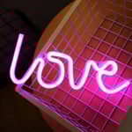 Neonljus, LED Love neon skylt formad dekorationsljus, väggdekoration för