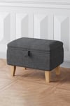 Upholstered Storage Ottoman Footstool