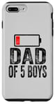 iPhone 7 Plus/8 Plus Dad of 5 Boys low battery from Son Father's Day Birthday Case