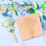 (Monkey)Silicone Ice Cream Mold DIY Ice Bar Maker Kids Ice Cream Tray Holder UK