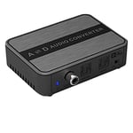 PremiumCord Audio Convertisseur Digi-Analog et Analogi-Digi, Toslink/SPDIF sur 2X Cinch RCA, StereoJack 3,5 mm, Commutateur Directionnel, Couleur Noire