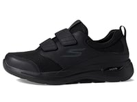Skechers Mens Gowalk 5 Wistful - Double Velcro Athletic Mesh Performance Walking Shoe Sneaker, Black, 12.5