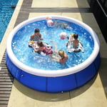 H.aetn Quick Set Round Inflatable Pool,Above Ground Paddling Pools Swimming Pool,Blow Up Pool For Baby Kids Adult,Kiddie Pools With Pump Blue 300x76cm