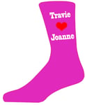 Personalised Names-Heart Design on Hot Pink Socks,Valentines-email with names
