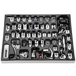 Oumij1 Presser Feet Kit for Home - 52pcs/set Stitch Walking Foot Presser Feet Kit - Suitable for Sewing Zipper, Beads, Lace - Household Multi-functional Sewing Machine Part