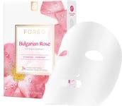 FOREO Bulgarian Rose Moisture-Boosting Sheet Mask for Dehydrated, Lifeless Skin,