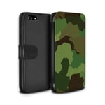 Phone Case Wallet for Apple iPhone SE 2020 Military Camo Camouflage US Woodland Combat Flip Faux PU Leather Cover