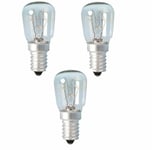 Fits Logik Kenwood 3 X Fridge Freezer 15w Light Bulb E14 Lamp