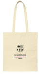 Safta F.C. BARCELONA - Tote Bag, Women's Bag, Tote Bag, Comfortable and Versatile, Quality and Resistance, 38 x 42 cm, Natural Beige, Natural beige, Estándar, Casual