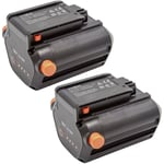 Vhbw - 2x Batteries compatible avec Gardena EasyCut Li-18/23 r (9823-20), EasyCut Li-18/50 (8877-20) (2000mAh, 18V, Li-ion)