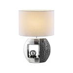 JUUS Bordslampa PORTICI Nickel/Svart-Silver