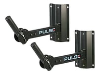 Pulse 2 x 50KG HEAVY DUTY ADJUSTABLE WALL SPEAKER STAND BRACKET 35MM PA DISCO DJ*