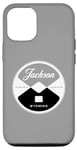 iPhone 14 Pro Jackson Wyoming WY Circle Vintage State Graphic Case