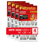Filtrete Micro allergènes Défense Deep filtre plissé, MPR 1000, 40,6 cm X 63,5 cm X 10,2 cm (4–3/20,3 cm de profondeur), 2-pack, NADP01-4IN-4