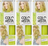 3 x 80ml L'Oreal Paris Colorista Washout Semi-Permanent Hair Dye - Lime