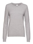 Viril O-Neck L/S Knit Top - Noos Tops Knitwear Jumpers Grey Vila